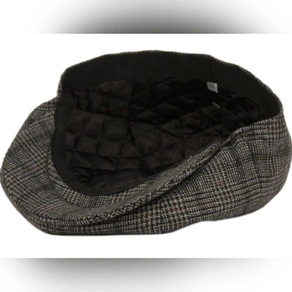GENISEN Men's Classic 8 Panel Wool Blend Newsboy Snap Brim Collection Hat - Picture 3 of 5